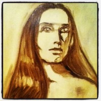 BW Charcoal Woman Face